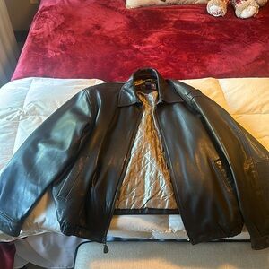 Dark brown authentic RBM leather jacket